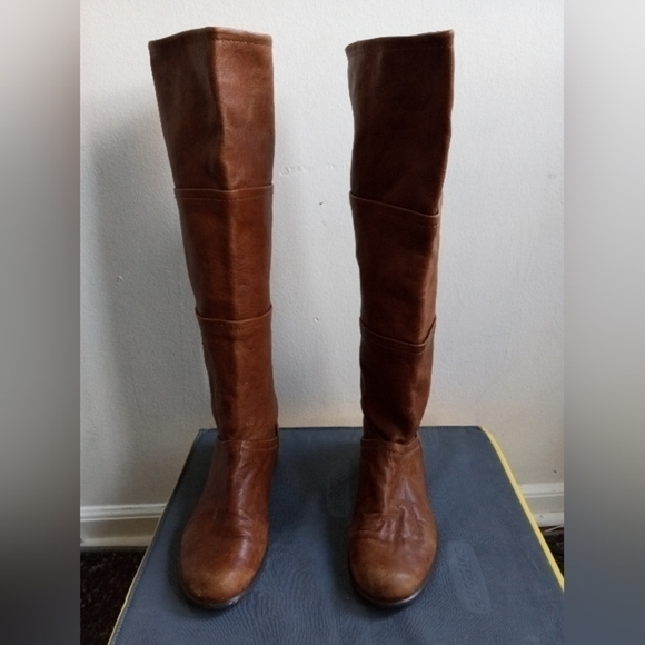 Stuart Weitzman Brown 100% Leather Made in Spain Knee High Boots size 7.5 - Picture 7 of 15